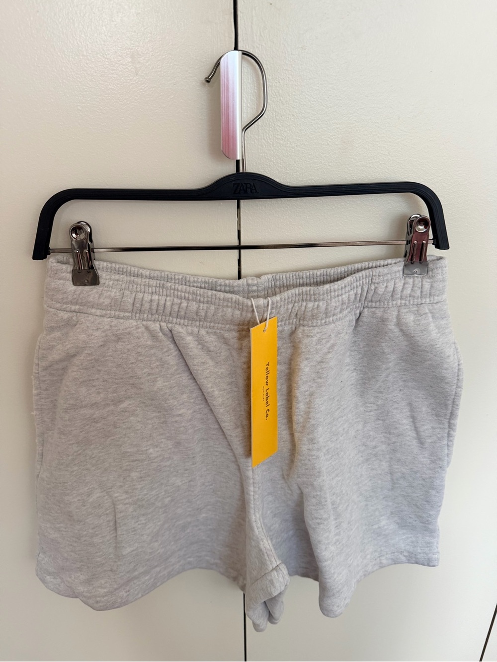 NWT Yellow Label Co. Heather Gray Cotton Sweat Shorts. Size Small.